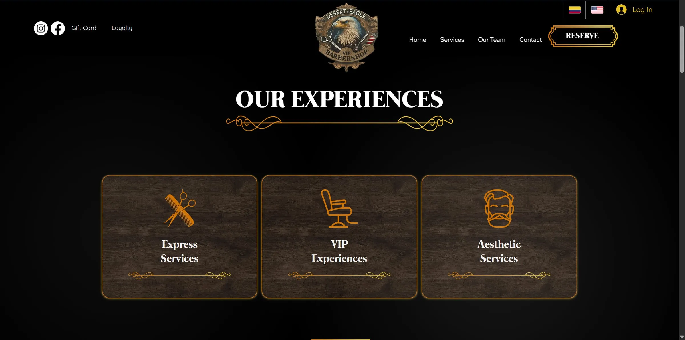 Desert Eagle experiences: express, VIP and aesthetic services