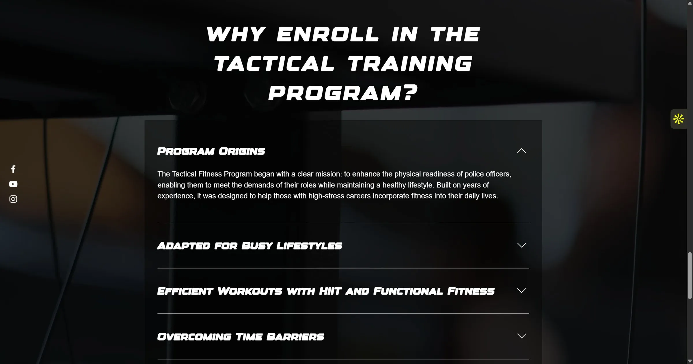 Why enrol: program origins and FAQ