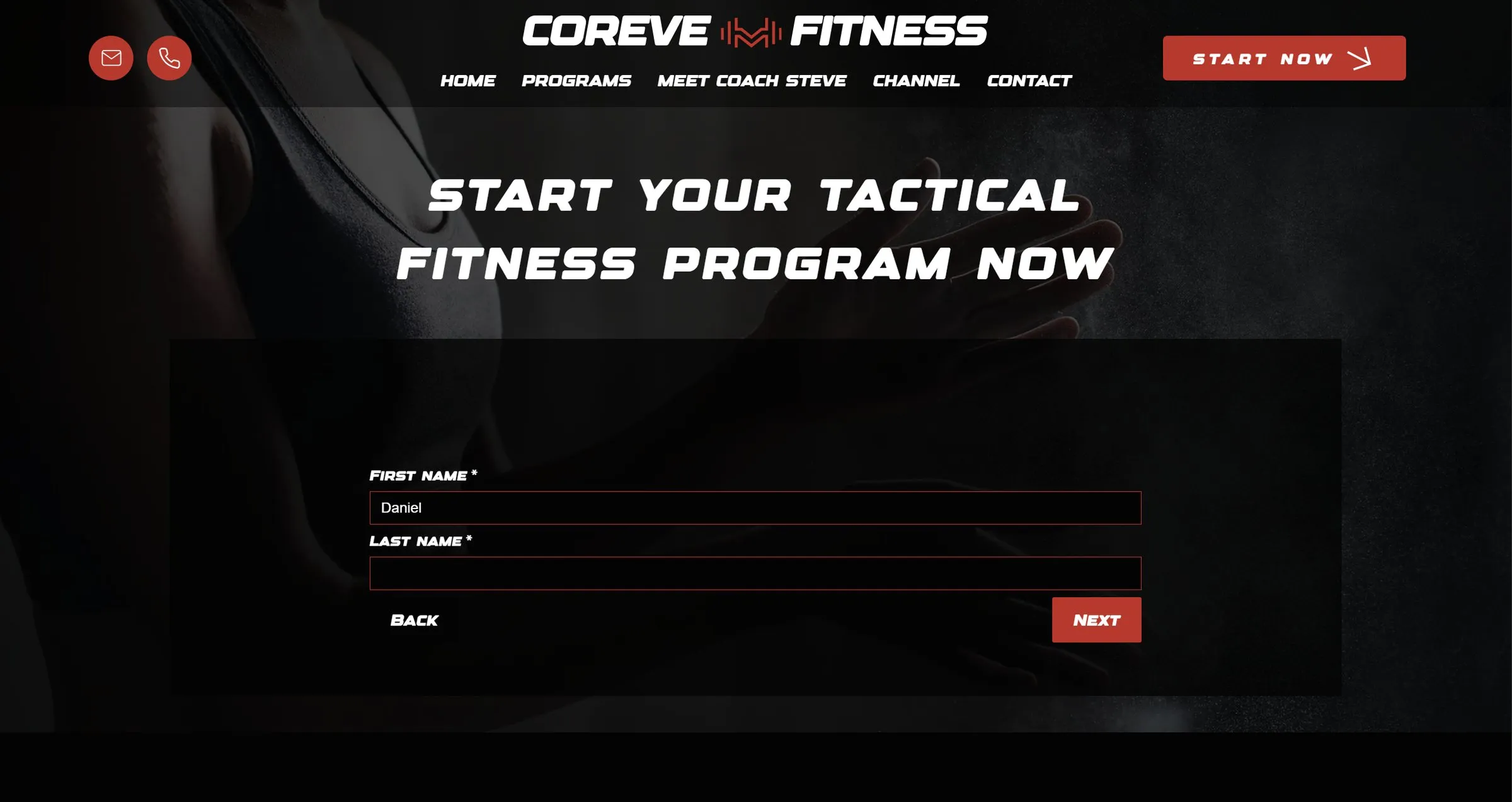 Multi-step intake form