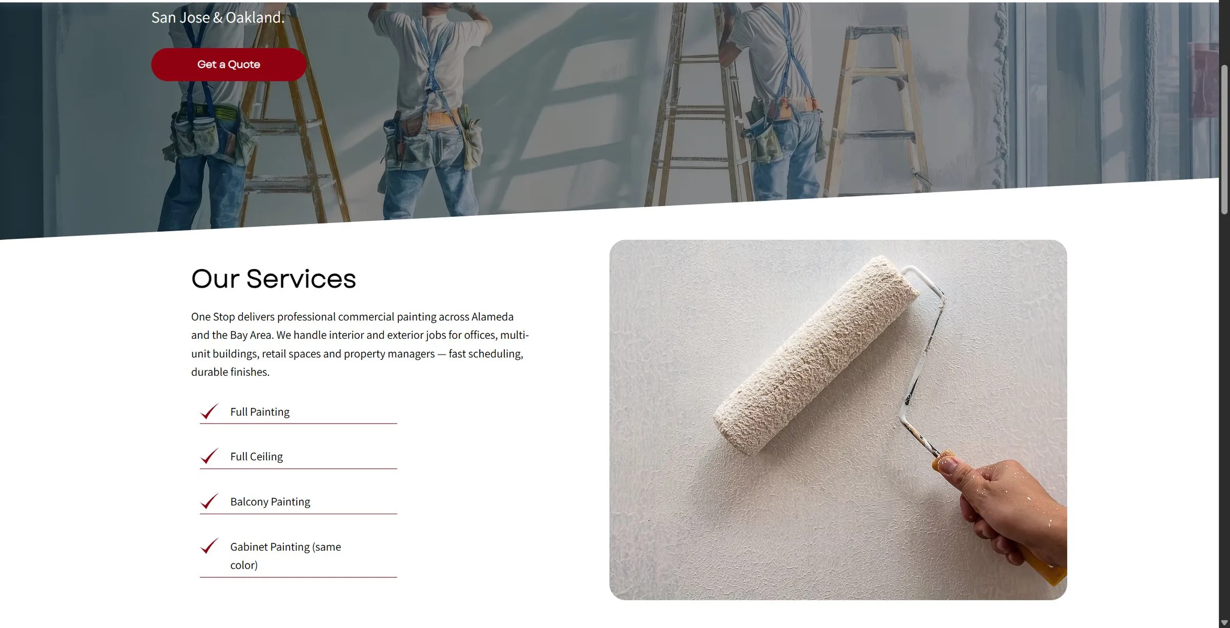 Painting services section