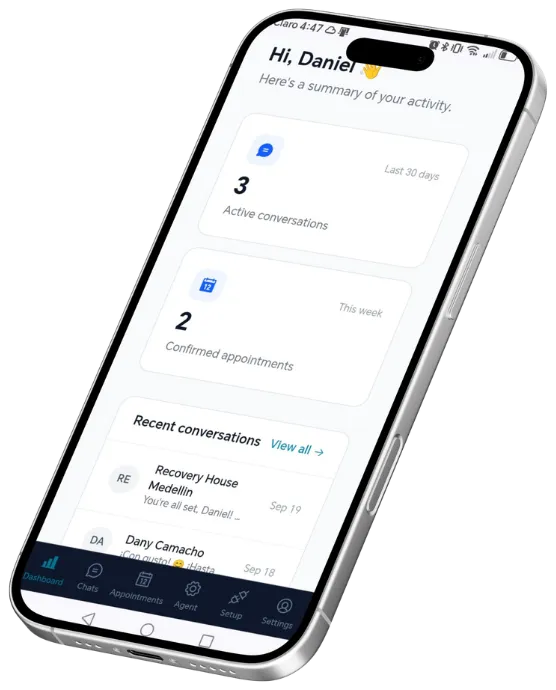 Plastik Tour WhatsApp Agent, En el móvil