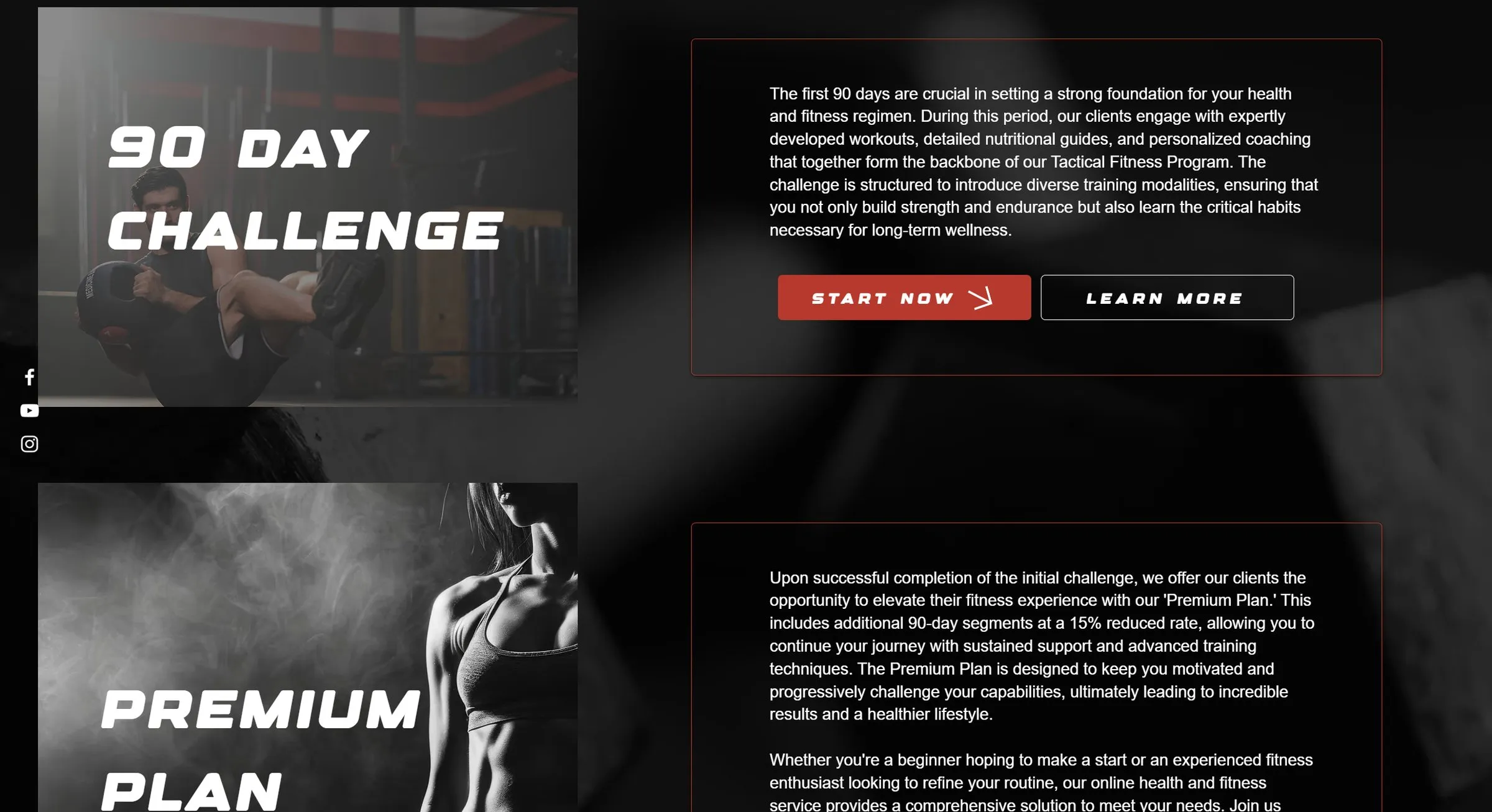 The 90-day challenge and premium plan