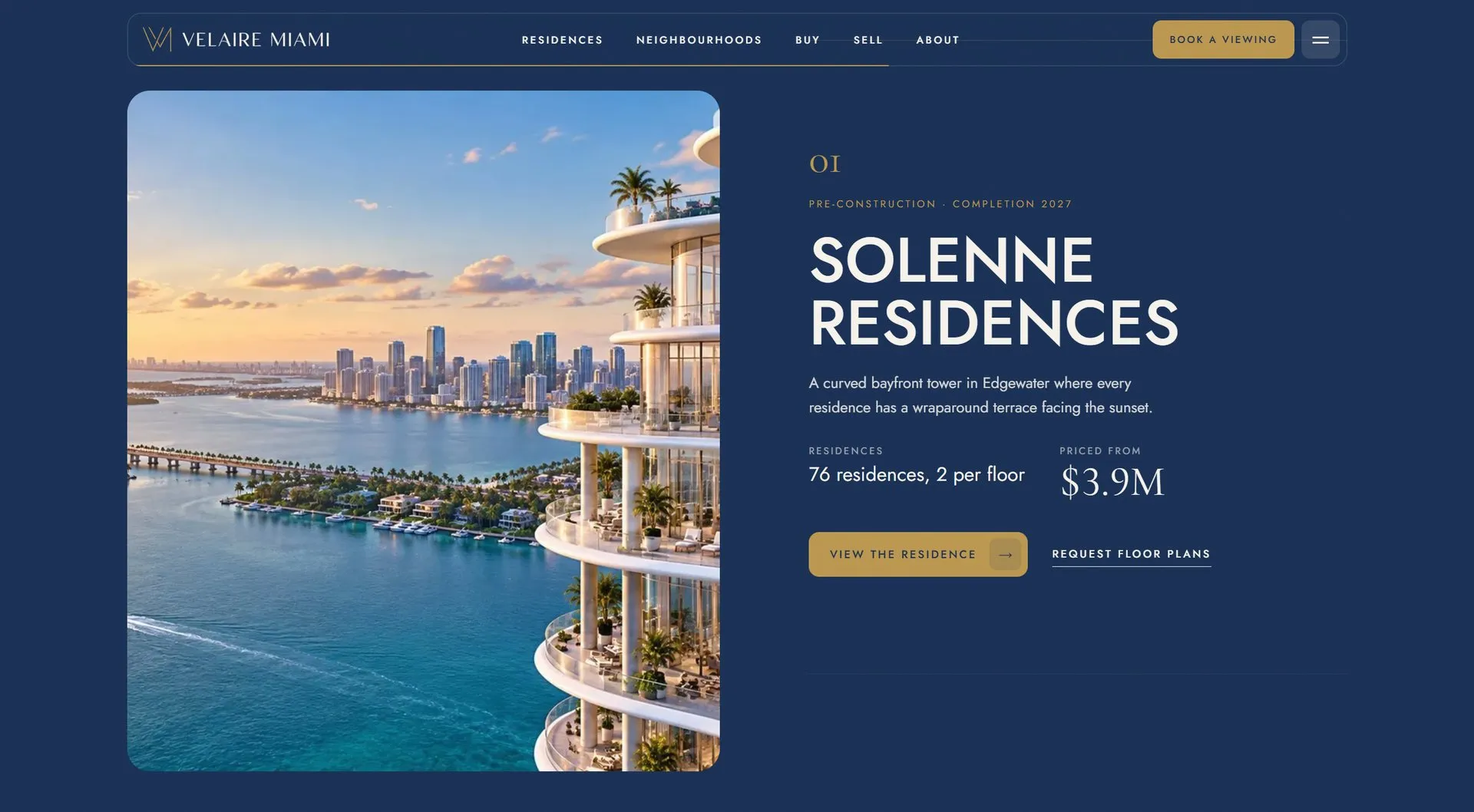 Solenne Residences development panel